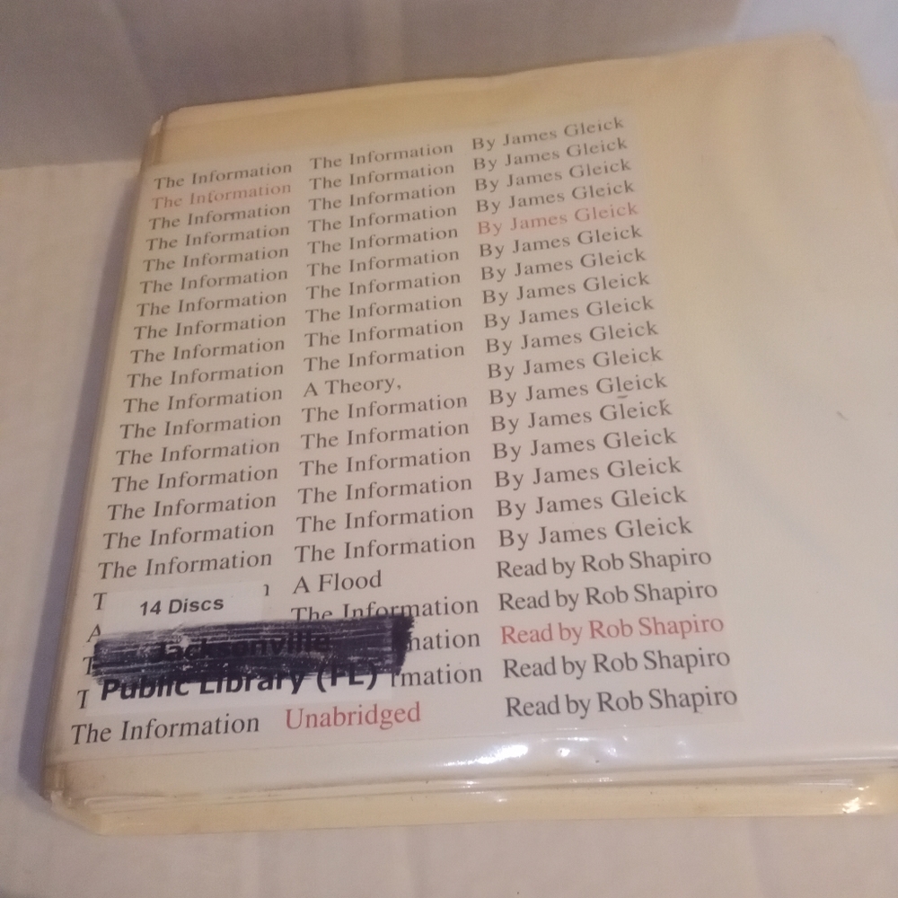 The Information by James Gleick Audiobook 14 Disc Set Case is Damaged